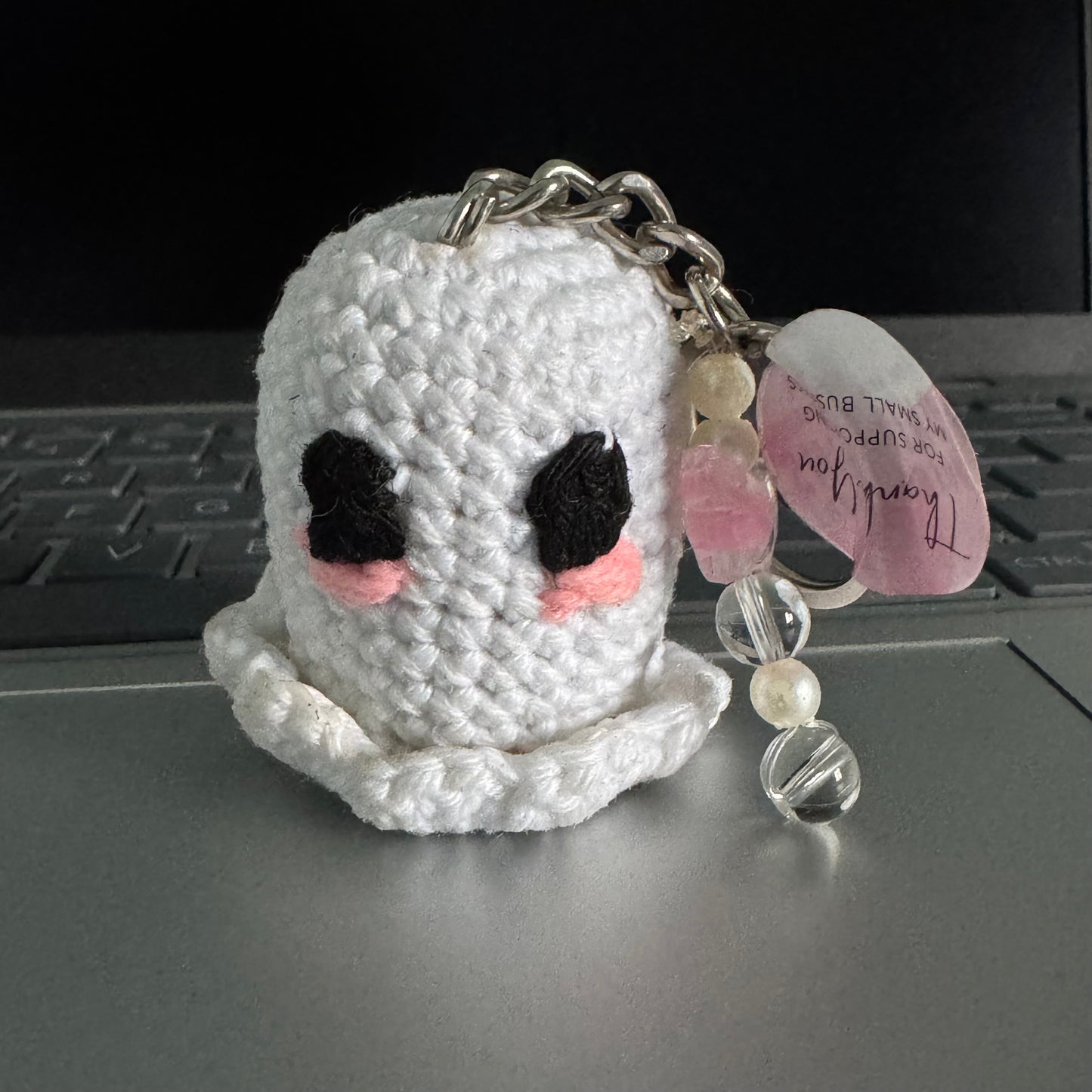 Handmade Crochet Ghost Keychain – Cute, Quirky & High-Quality