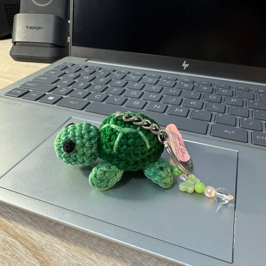 Handcrafted Crochet Turtle Keychain