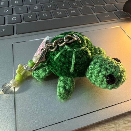 Handcrafted Crochet Turtle Keychain