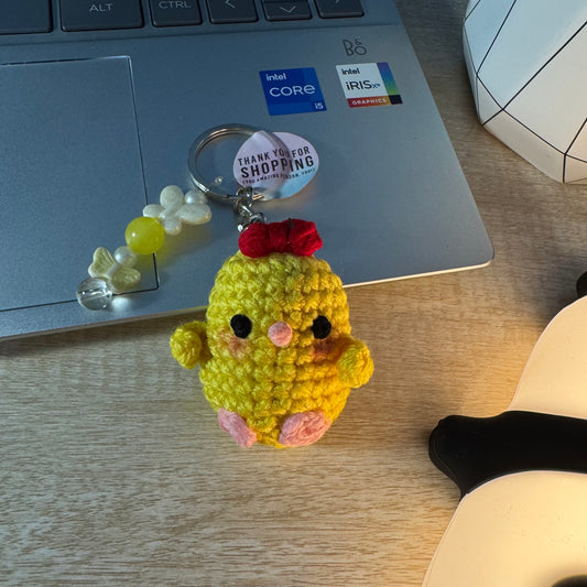Handmade Crochet Chick Keychain – Cute, Durable & High-Quality