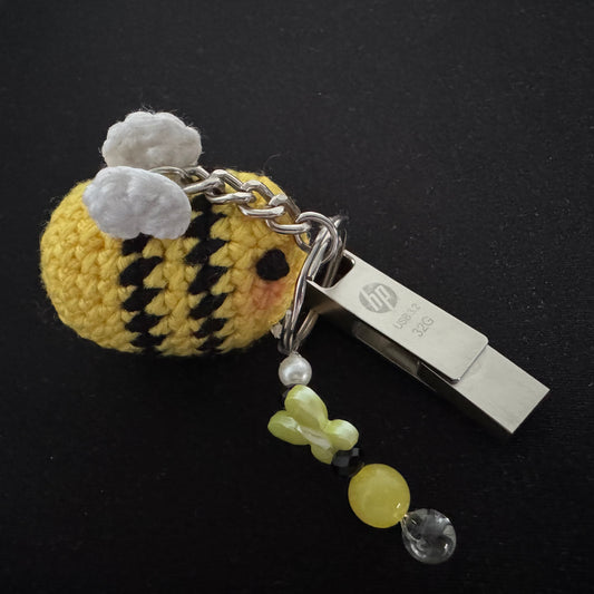 Handcrafted Bee-Themed Keychain – Cute & High-Quality